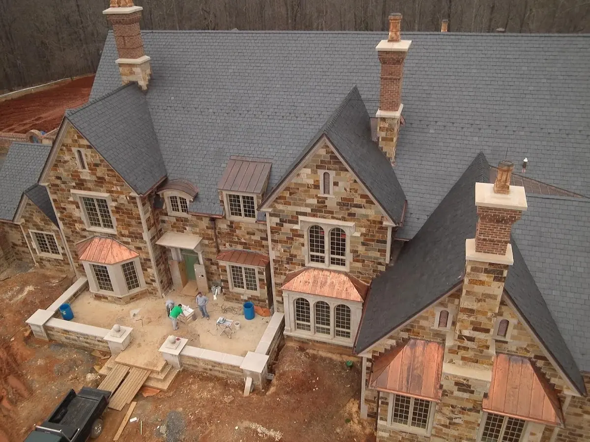 Craftsman Roofing Slate Roof Repair project in Schuyler Falls